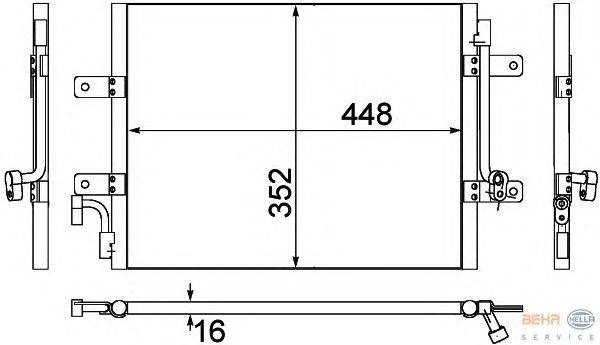 Конденсатор, кондиционер HELLA 8FC 351 309-301