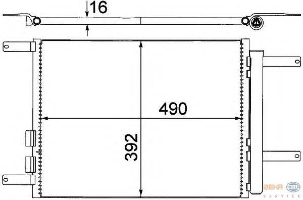 Конденсатор, кондиционер HELLA 8FC351318651