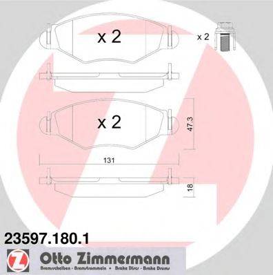 Комплект тормозных колодок, дисковый тормоз ZIMMERMANN 23598
