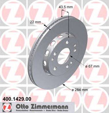 Тормозной диск ZIMMERMANN 400142900