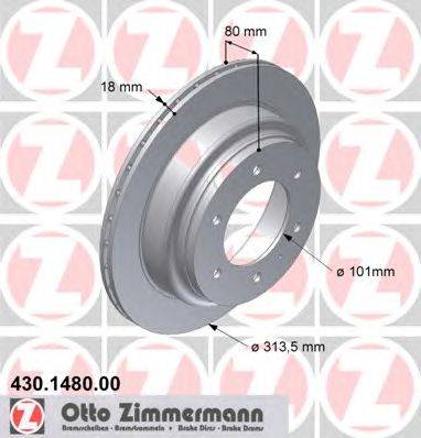 Тормозной диск ZIMMERMANN 430.1480.00