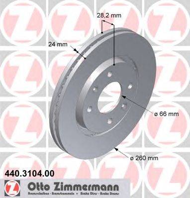 Тормозной диск ZIMMERMANN 440.3104.00