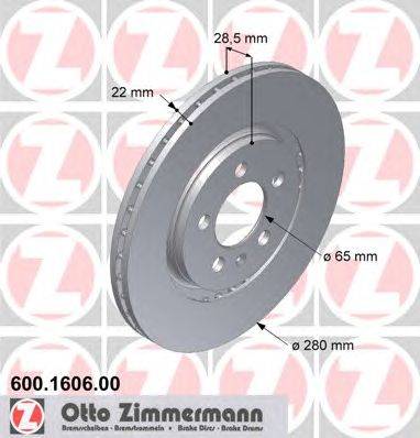 Тормозной диск ZIMMERMANN 600160600
