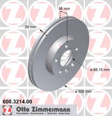 Тормозной диск ZIMMERMANN 600321400