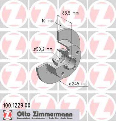 Тормозной диск ZIMMERMANN 100.1229.00