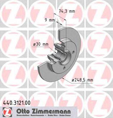 Тормозной диск ZIMMERMANN 440312100