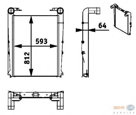 Интеркулер BEHR HELLA SERVICE 89122