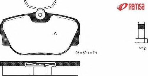 Комплект тормозных колодок, дисковый тормоз METZGER 21173