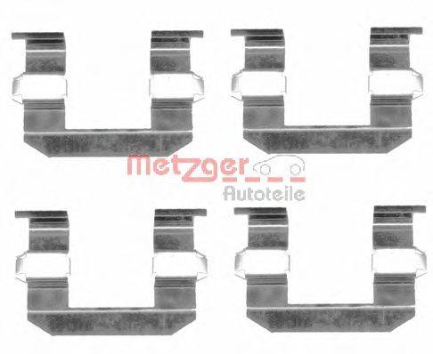 Комплектующие, колодки дискового тормоза METZGER 1091645