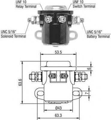 Тяговое реле, стартер MAGNETI MARELLI 940113050017