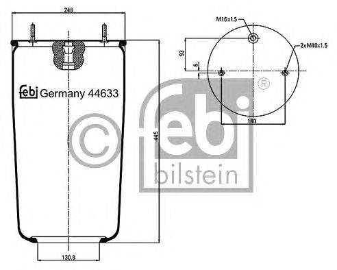 Кожух пневматической рессоры FEBI BILSTEIN 44633