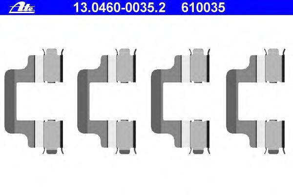 Комплектующие, колодки дискового тормоза ATE 13046000352