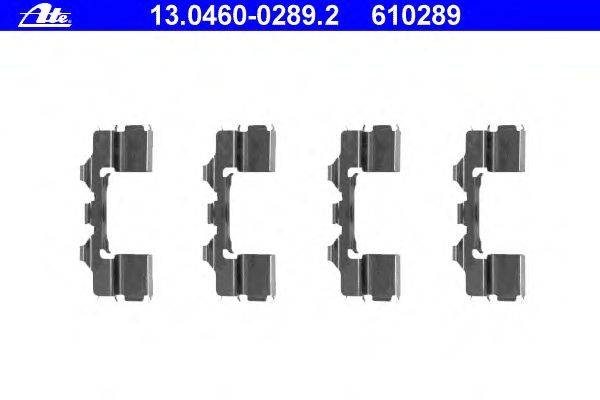 Комплектующие, колодки дискового тормоза ATE 610289