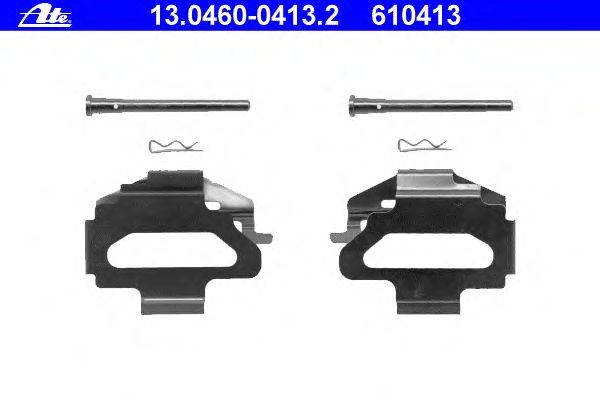 Комплектующие, колодки дискового тормоза ATE 13.0460-0413.2