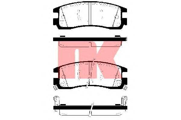 Комплект тормозных колодок, дисковый тормоз NK 223616