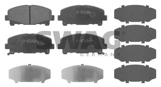 Комплект тормозных колодок, дисковый тормоз SWAG 85 91 6792