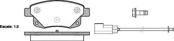 Комплект тормозных колодок, дисковый тормоз REMSA 125202