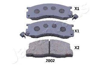 Комплект тормозных колодок, дисковый тормоз JAPANPARTS PA-2002AF