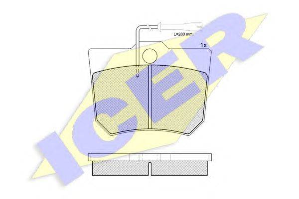 Комплект тормозных колодок, дисковый тормоз ICER 120426