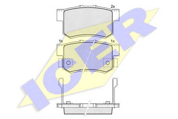 Комплект тормозных колодок, дисковый тормоз FREN-J 607681