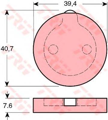 Комплект тормозных колодок, дисковый тормоз TRW GDB166
