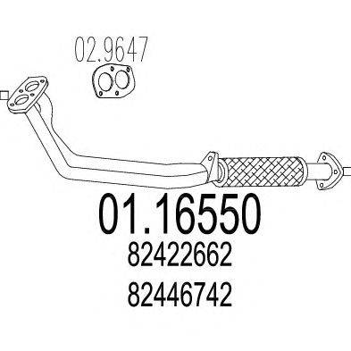 Труба выхлопного газа MTS 01.16550