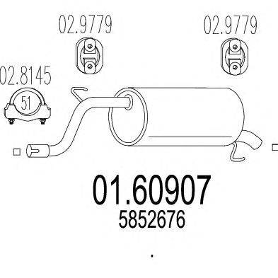 Глушитель выхлопных газов конечный MTS 01.60907