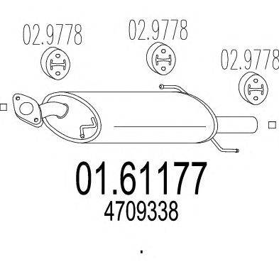 Глушитель выхлопных газов конечный MTS 01.61177