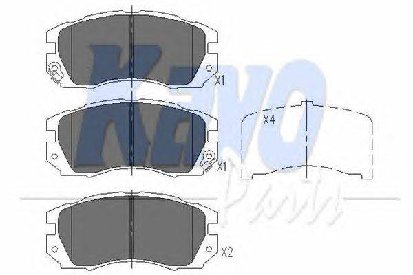 Комплект тормозных колодок, дисковый тормоз KAVO PARTS KBP-8013