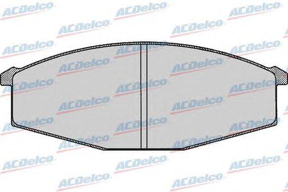 Комплект тормозных колодок, дисковый тормоз ACDelco AC441681D