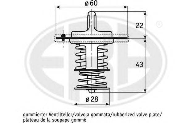 Термостат, охлаждающая жидкость ERA 350314