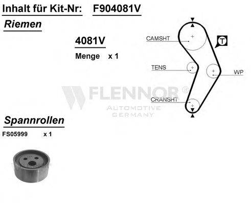 Комплект ремня ГРМ FLENNOR F904081V