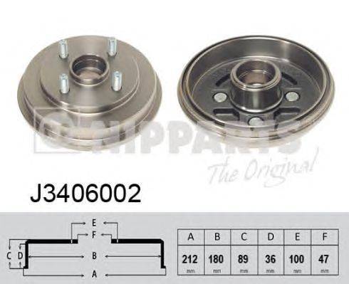 Тормозной барабан NIPPARTS J3406002