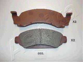 Комплект тормозных колодок, дисковый тормоз ASHIKA 50-00-055