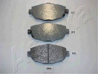 Комплект тормозных колодок, дисковый тормоз ASHIKA 50-02-294