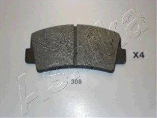 Комплект тормозных колодок, дисковый тормоз ASHIKA 50-03-308