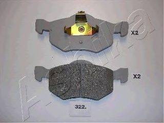 Комплект тормозных колодок, дисковый тормоз ASHIKA 50-03-322