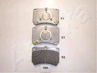 Комплект тормозных колодок, дисковый тормоз ASHIKA 50-03-326