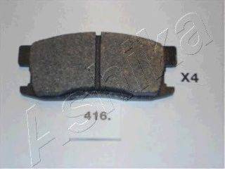 Комплект тормозных колодок, дисковый тормоз ASHIKA 50-04-416