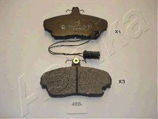 Комплект тормозных колодок, дисковый тормоз ASHIKA 50-04-428
