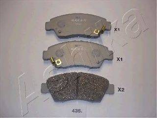 Комплект тормозных колодок, дисковый тормоз ASHIKA 50-04-435