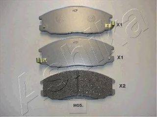 Комплект тормозных колодок, дисковый тормоз ASHIKA 50H0005