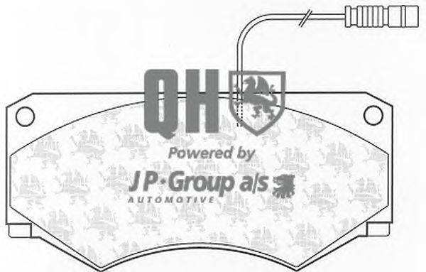 Комплект тормозных колодок, дисковый тормоз JP GROUP BP1153