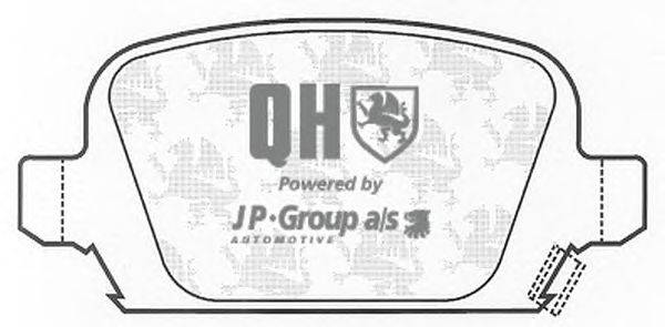 Комплект тормозных колодок, дисковый тормоз JP GROUP BP1267