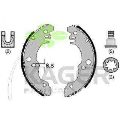 Комплект тормозных колодок KAGER 34-0428