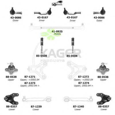 Подвеска колеса KAGER 801203