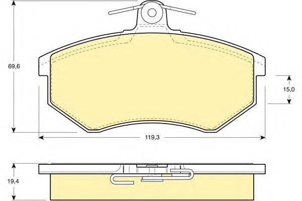 Комплект тормозных колодок, дисковый тормоз GIRLING 21290