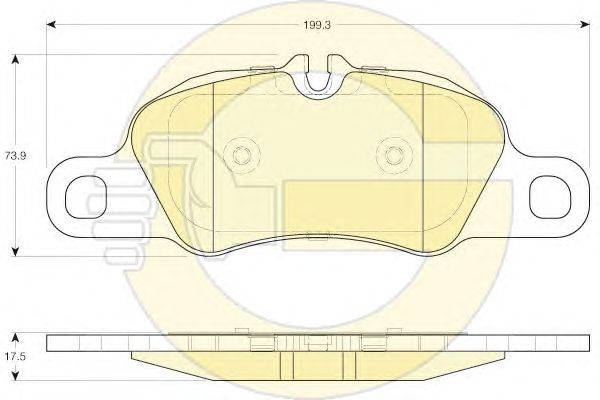 Комплект тормозных колодок, дисковый тормоз GIRLING 6119905