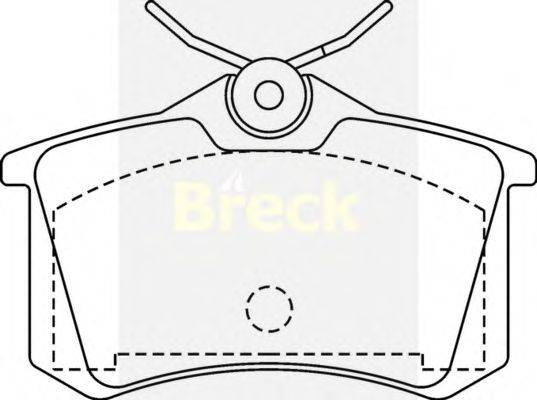 Комплект тормозных колодок, дисковый тормоз BRECK 20961 10 704 00