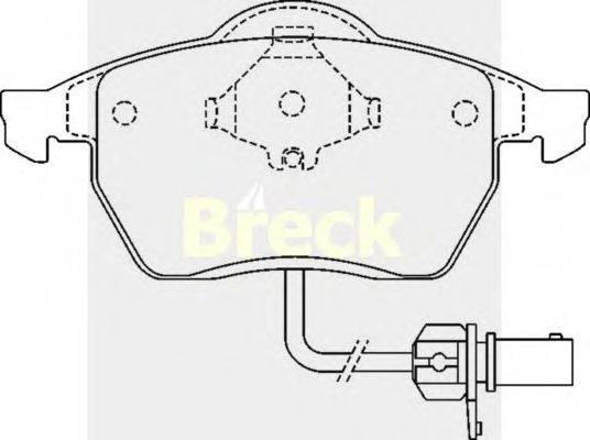 Комплект тормозных колодок, дисковый тормоз BRECK 218490070110